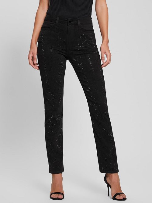 Guess Girly Satin Pants Negrii | GUESS-SN28198