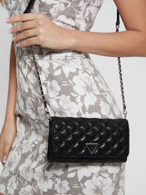 Guess Giully Crossbody Organizer Negrii | GUESS-SN29477