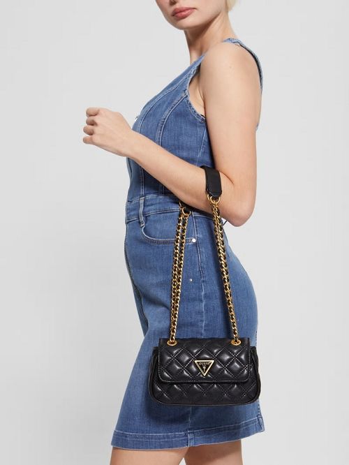 Guess Giully Mini Convertible Crossbody Negrii | GUESS-SN28835