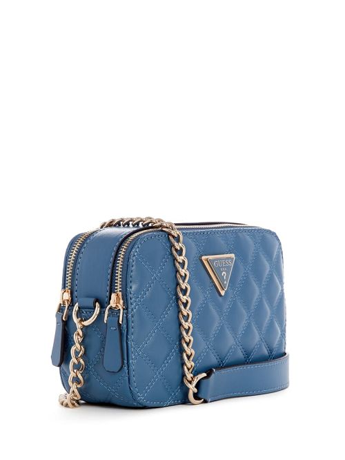 Guess Giully Quilted Camera Crossbody Albastri | GUESS-SN28921