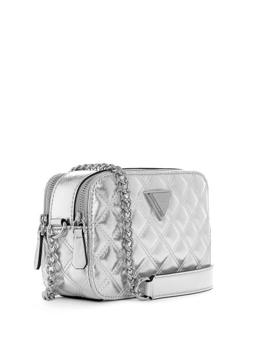 Guess Giully Quilted Camera Crossbody Argintii | GUESS-SN28954