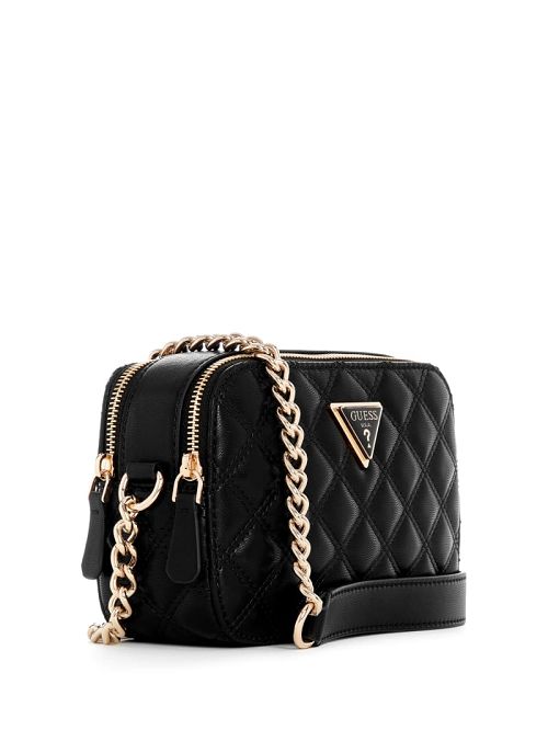 Guess Giully Quilted Camera Crossbody Negrii | GUESS-SN28779