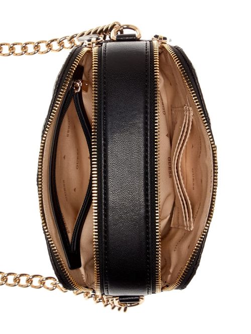 Guess Giully Quilted Camera Crossbody Negrii | GUESS-SN28779