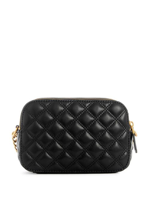 Guess Giully Quilted Camera Crossbody Negrii | GUESS-SN29014