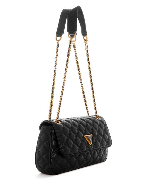 Guess Giully Quilted Convertible Crossbody Negrii | GUESS-SN29095
