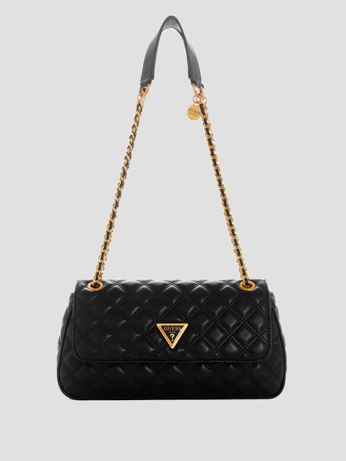 Guess Giully Quilted Convertible Crossbody Negrii | GUESS-SN29095