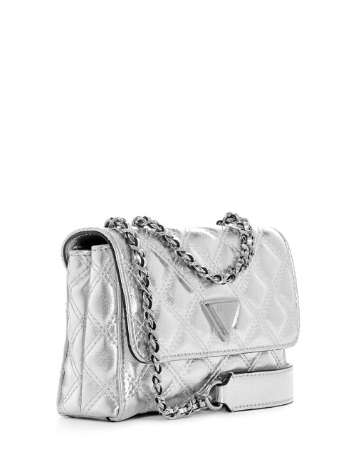 Guess Giully Quilted Mini Crossbody Argintii | GUESS-SN28891