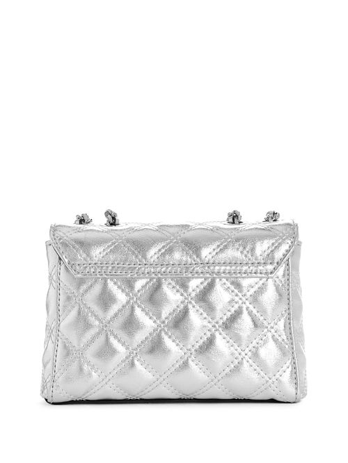 Guess Giully Quilted Mini Crossbody Argintii | GUESS-SN28891