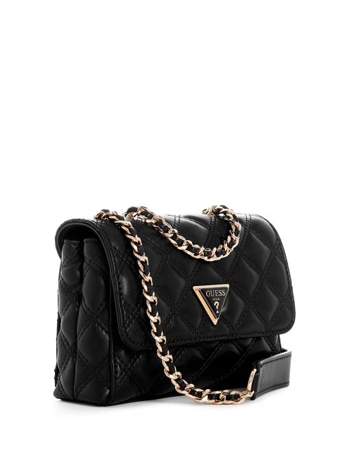 Guess Giully Quilted Mini Crossbody Negrii | GUESS-SN29013