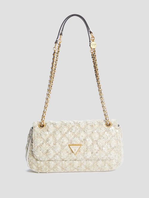 Guess Giully Tweed Convertible Crossbody Roz | GUESS-SN29132