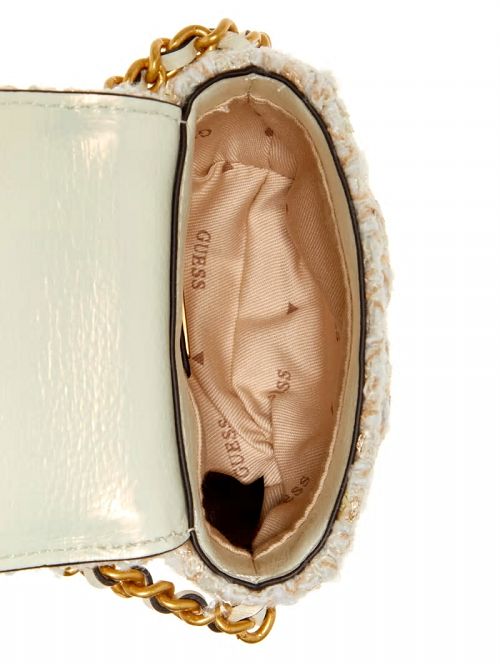 Guess Giully Tweed Micro Mini Crossbody Albi | GUESS-SN28819