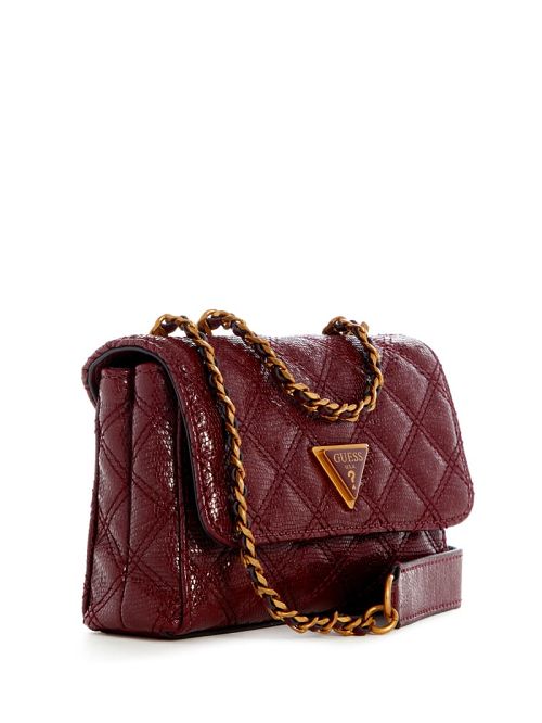 Guess Giully Tweed Mini Convertible Crossbody Rosii | GUESS-SN28682