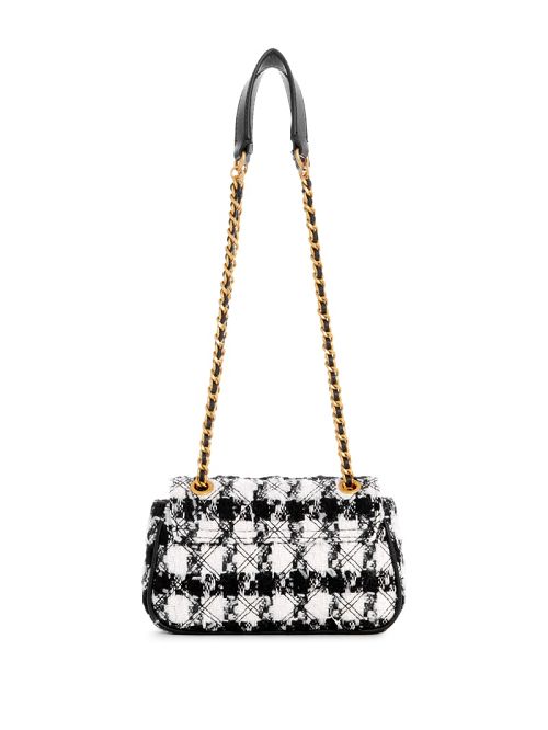 Guess Giully Tweed Mini Convertible Crossbody Negrii | GUESS-SN28884