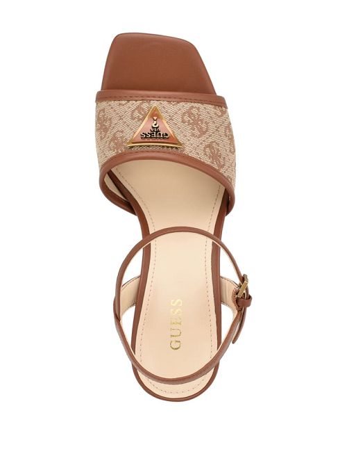 Guess Glaven Open-Toe Block Heels Maro | GUESS-SN29770