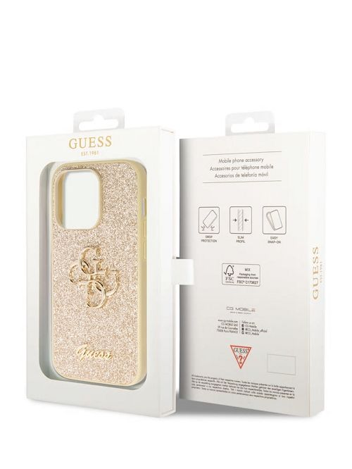 Guess Glitter iPhone 14 Pro Case Aurii | GUESS-SN31744