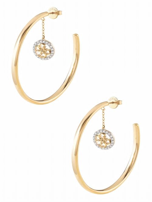 Guess Gold-Tone CZ Quattro G Hoop Earring Aurii | GUESS-SN30297