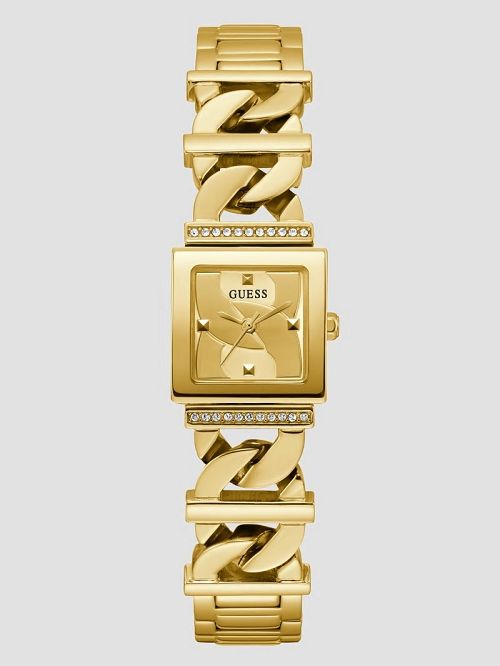 Guess Gold-Tone Chain-Link Analog Watch Aurii | GUESS-SN29964
