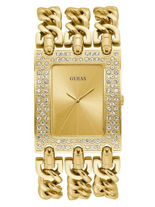 Guess Gold-Tone Chain Analog Watch Aurii | GUESS-SN30021