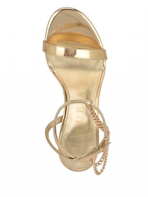 Guess Gold-Tone Chain Strap Heels Aurii | GUESS-SN29736