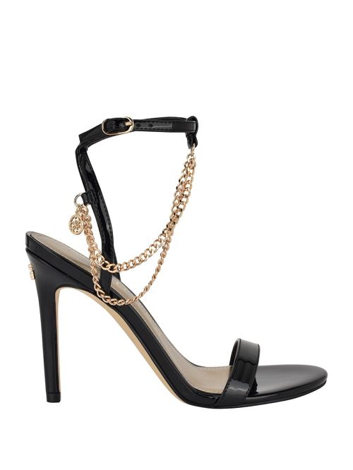 Guess Gold-Tone Chain Strap Heels Negrii | GUESS-SN29858