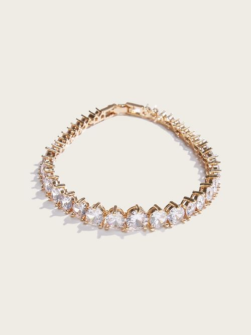 Guess Gold-Tone Cubic Zirconia Tennis Bracelet Aurii | GUESS-SN30330