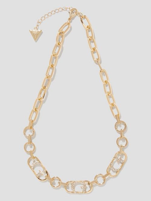 Guess Gold-Tone G Logo Statement Necklace Aurii | GUESS-SN30244
