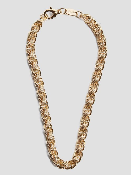 Guess Gold-Tone Grumetta Mini Necklace Aurii | GUESS-SN30257