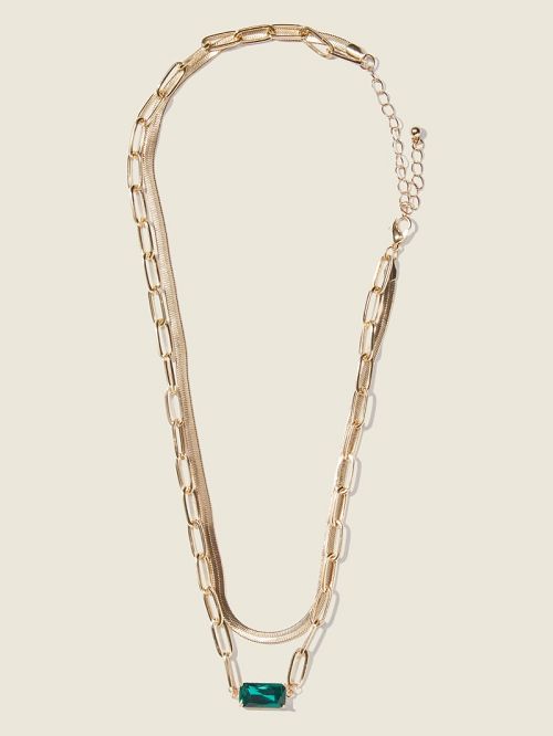Guess Gold-Tone Layered Mixed Chain Necklace Aurii | GUESS-SN30262