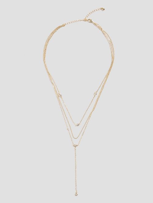 Guess Gold-Tone Layered Y Necklace Aurii | GUESS-SN30258