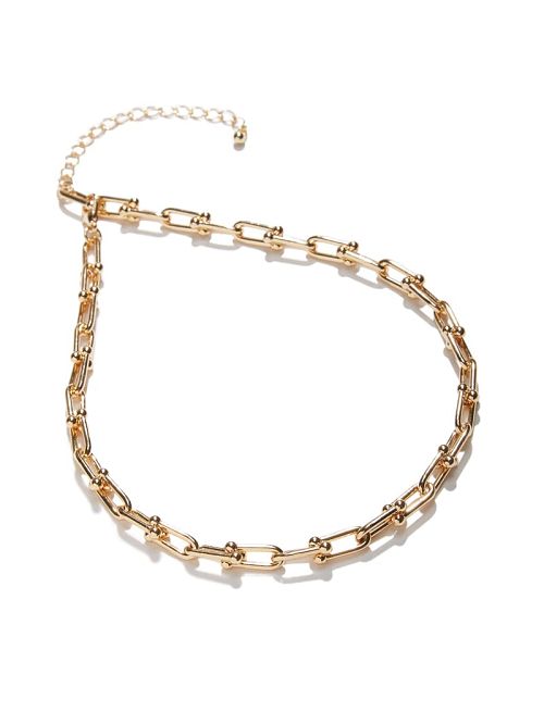 Guess Gold-Tone Paperclip Necklace Aurii | GUESS-SN30252