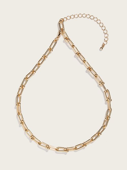 Guess Gold-Tone Paperclip Necklace Aurii | GUESS-SN30252