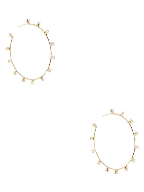 Guess Gold-Tone Rhinestone Hoop Earrings Aurii | GUESS-SN30302