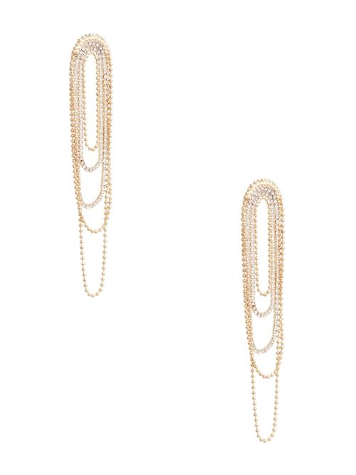 Guess Gold-Tone Rhinestone Statement Drop Earrings Aurii | GUESS-SN30314