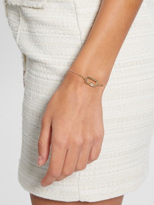 Guess Gold-Tone Signature G Slider Bracelet Aurii | GUESS-SN30325