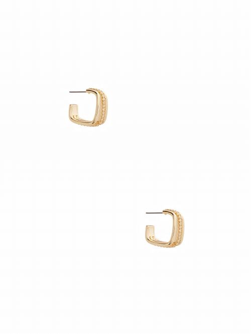 Guess Gold-Tone Square Earrings Aurii | GUESS-SN30296