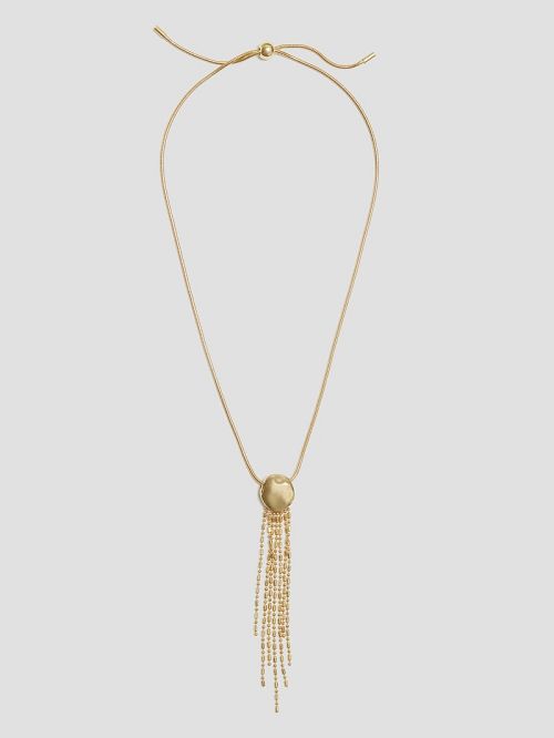 Guess Gold-Tone Tassel Pendant Necklace Aurii | GUESS-SN30259