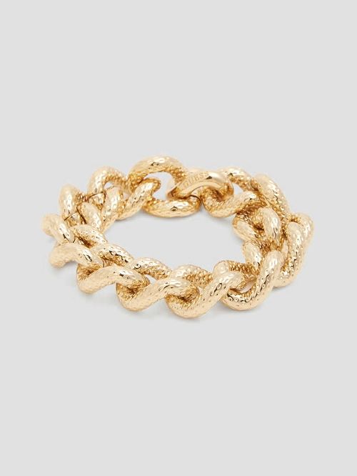 Guess Gold-Tone Textured Medium Bracelet Aurii | GUESS-SN30331