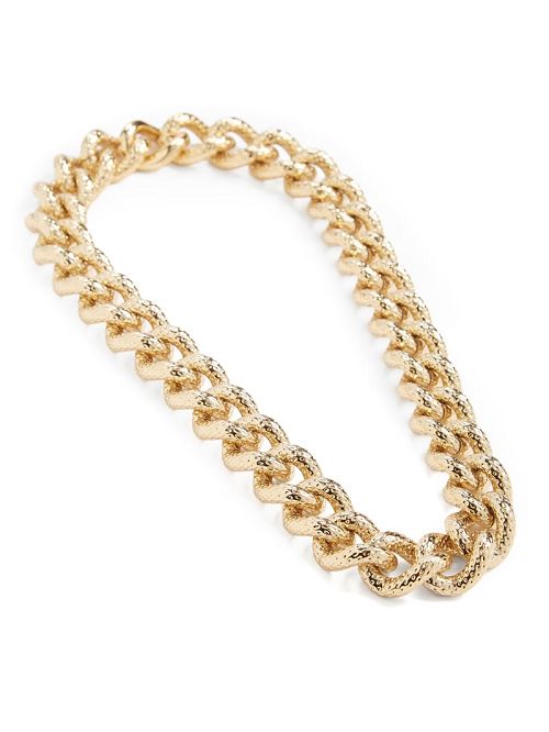 Guess Gold-Tone Textured Medium Necklace Aurii | GUESS-SN30249