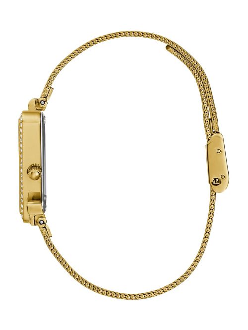 Guess Gold-Tone Triangle Mesh Analog Watch Aurii | GUESS-SN30028