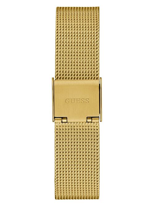 Guess Gold-Tone Triangle Mesh Analog Watch Aurii | GUESS-SN30028