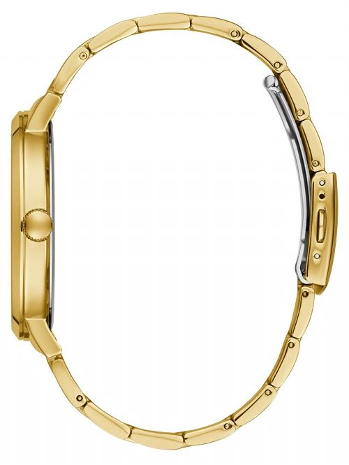 Guess Gold-Tone and Black Diamond Analog Watch Aurii | GUESS-SN31677