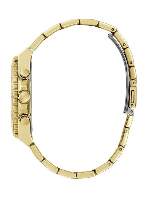 Guess Gold-Tone and Light Blue Multifunction Watch Aurii | GUESS-SN29975
