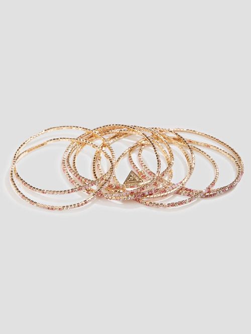 Guess Gold-Tone and Multicolored Bead Bracelet Set Multi | GUESS-SN30323