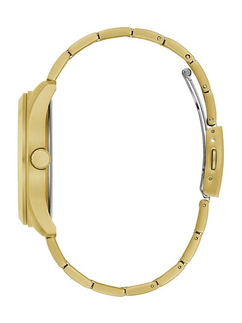 Guess Gold-Tone and Textured Blue Multifunction Watch Aurii | GUESS-SN31666