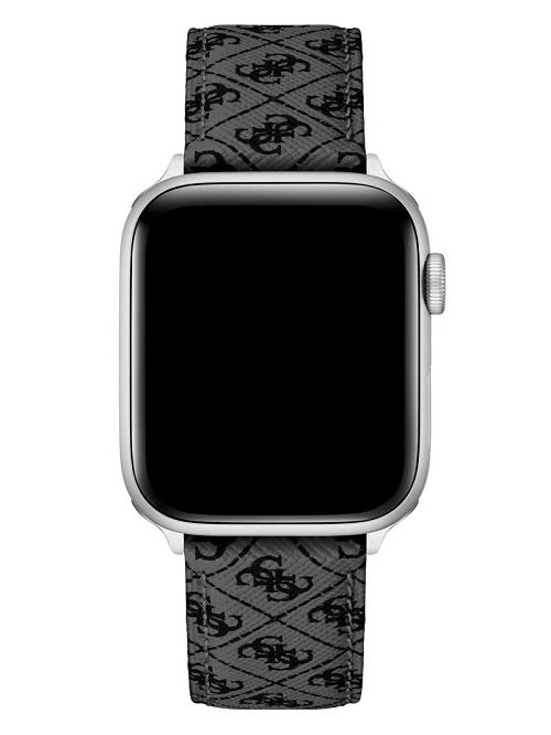Guess Gray Logo Leather 42-45 mm Band for Apple Watch® Multi | GUESS-SN31622