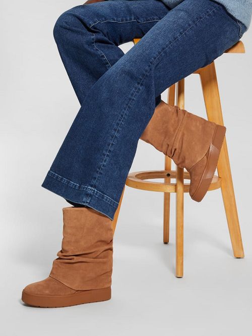 Guess Guinna Hidden Wedge Ankle Boots Maro | GUESS-SN29957
