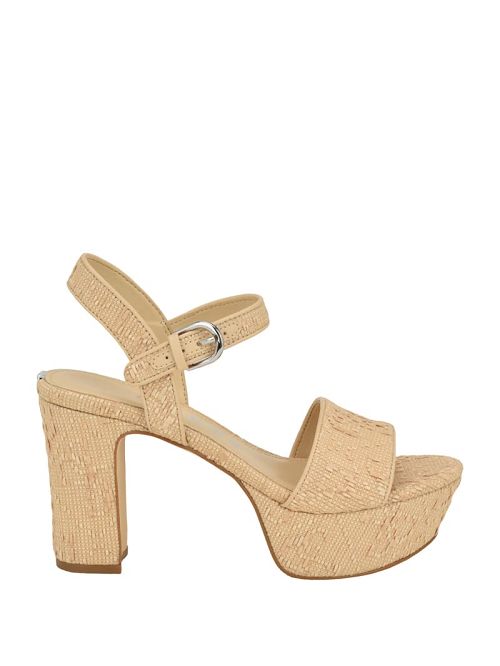 Guess Haldem Platform Block Heels Bej | GUESS-SN29785