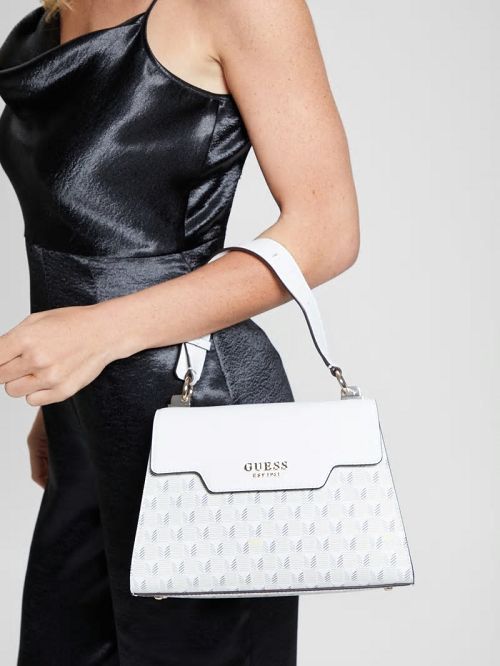 Guess Hallie Mini Fold-Over Flap Crossbody Albi | GUESS-SN28946