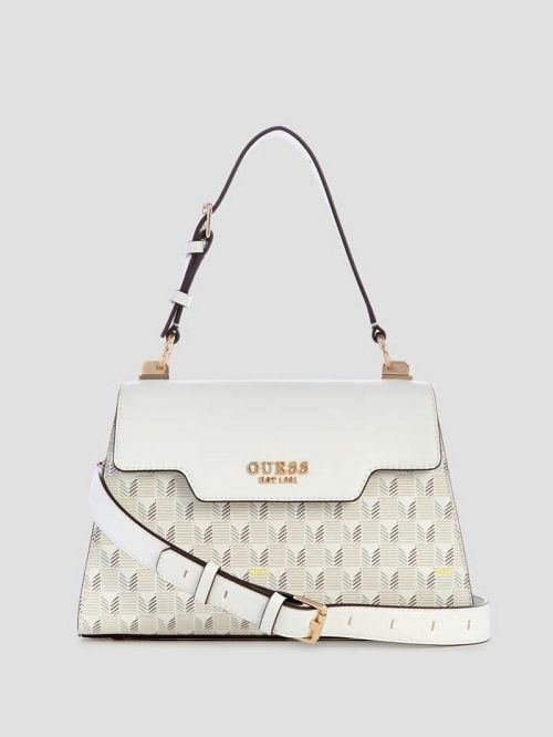 Guess Hallie Mini Fold-Over Flap Crossbody Albi | GUESS-SN28946