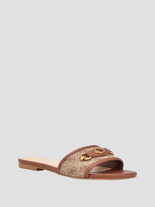 Guess Hammi Logo Slide Sandals Maro | GUESS-SN29691